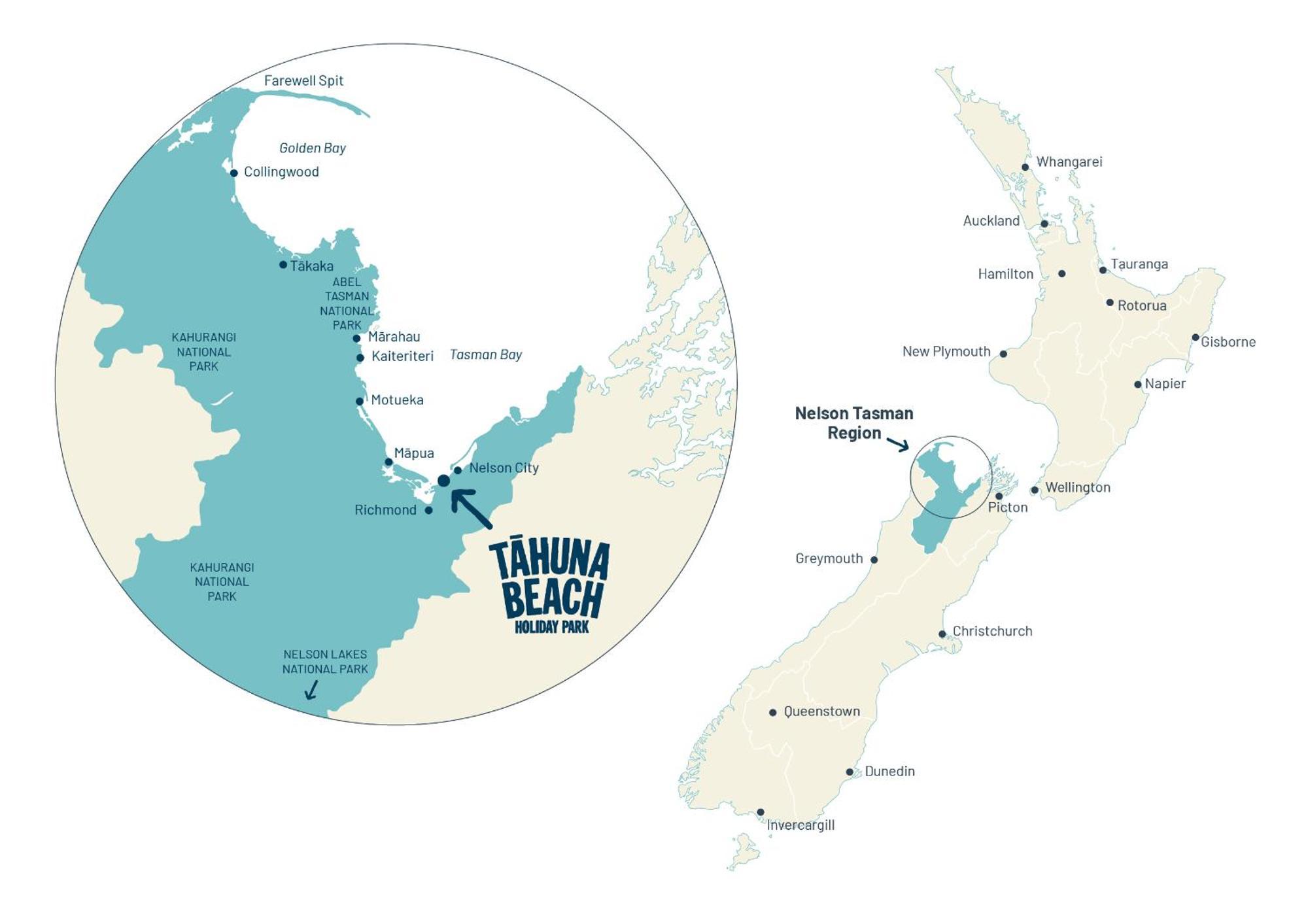 Tahuna Beach Holiday Park 넬슨 외부 사진
